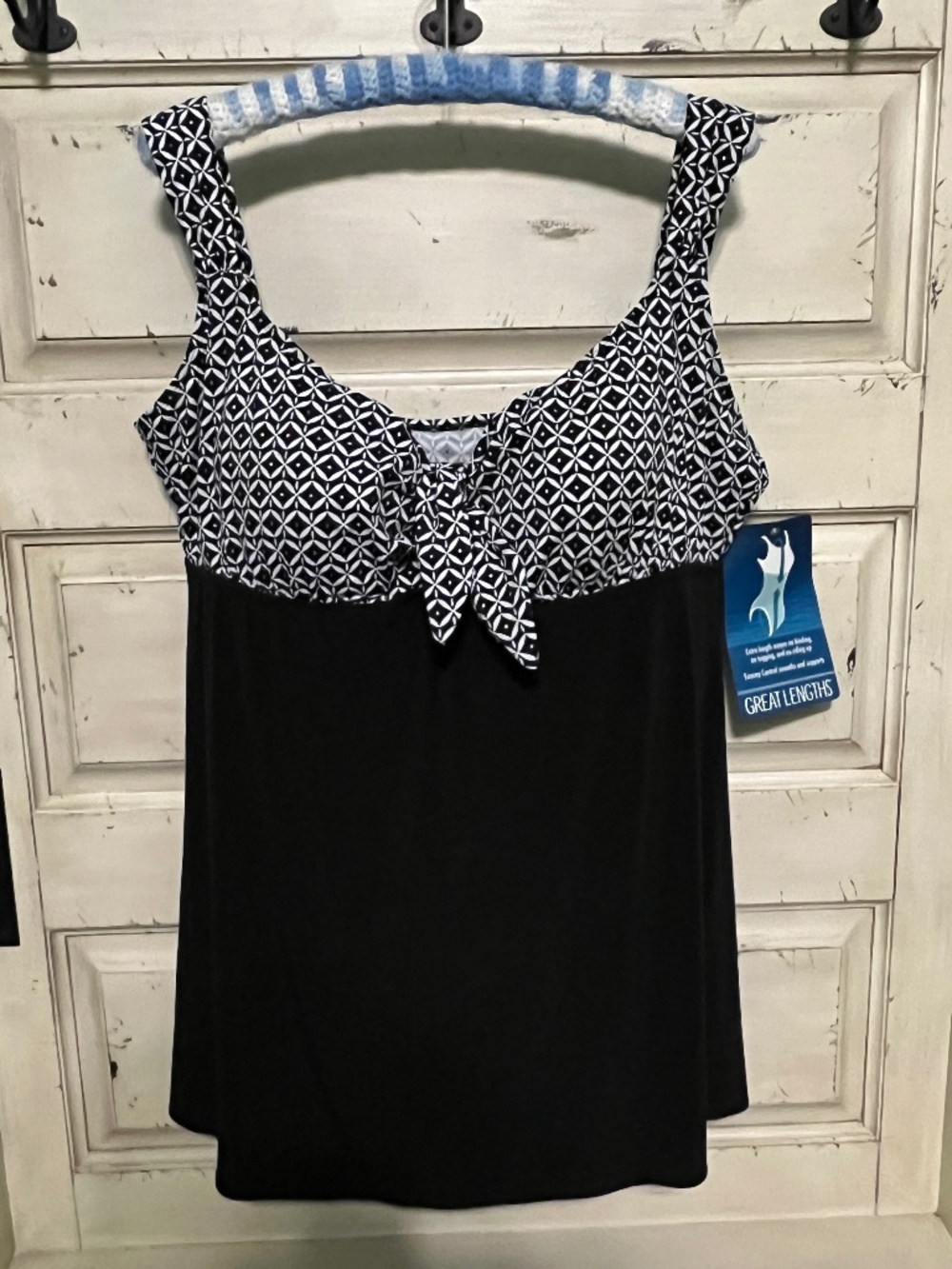 NWT Great Lengths Women's Black/White One Piece Swimsuit Size 22